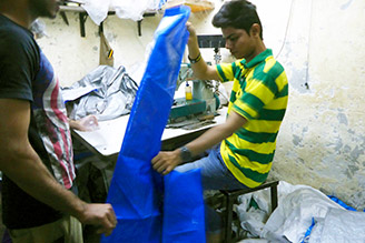 Turning Blue - Sewing the Tuta